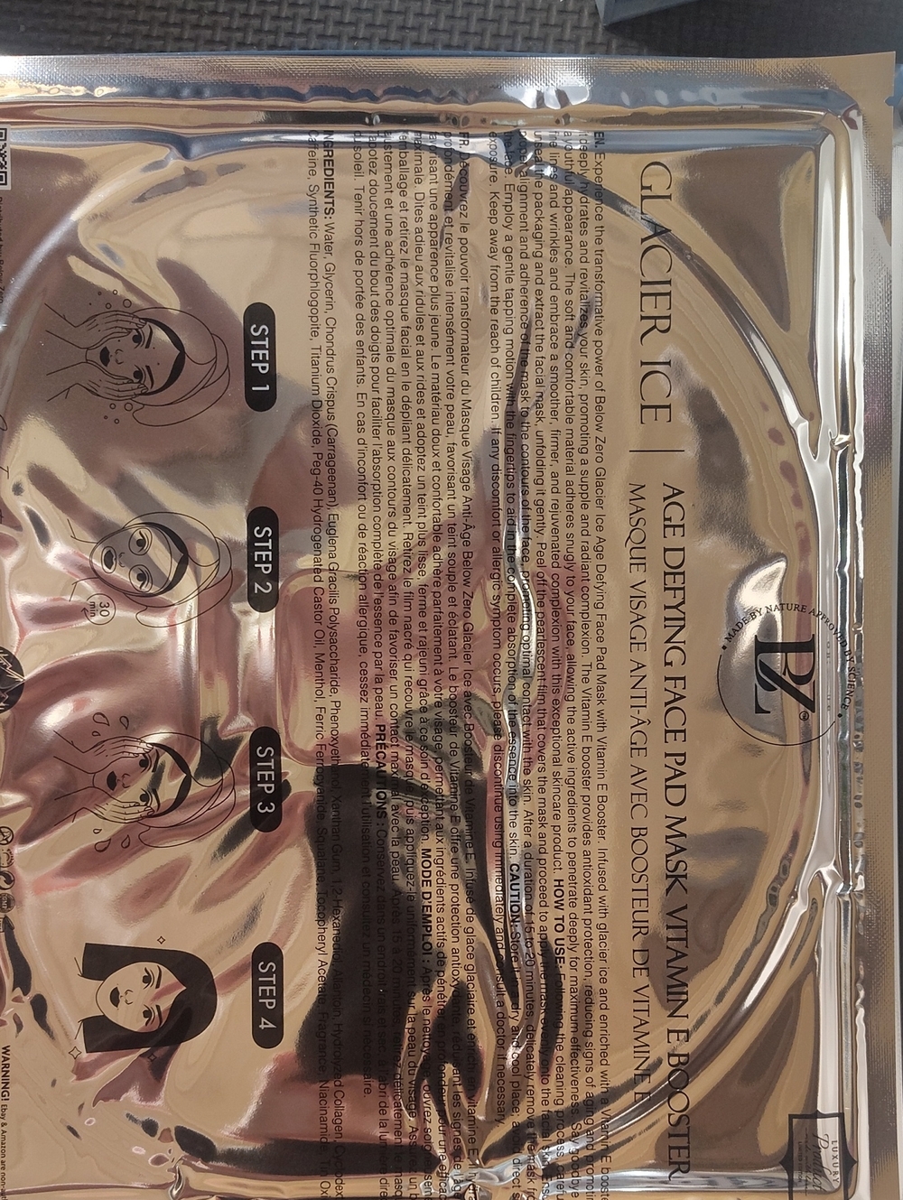 Glacier Ice Age Defying Face Pad Mask - Silver